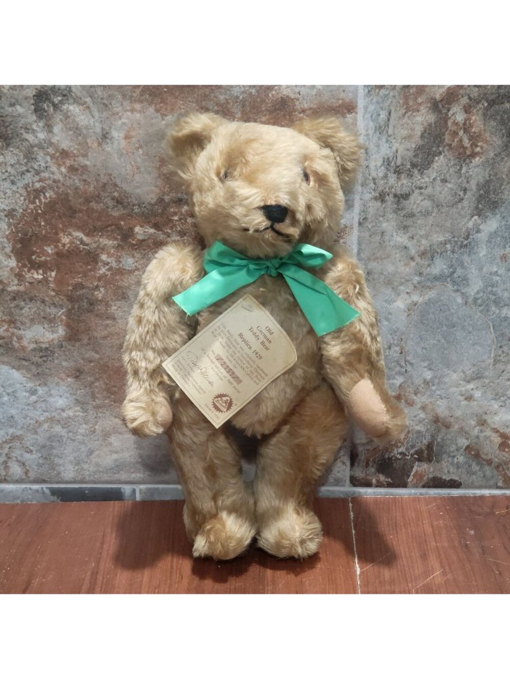 Hermann Old German Teddy Bear Jointed Mohair Replica 1929 LE Tags